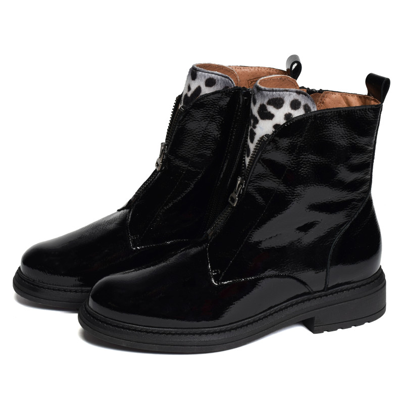 CV6405 Verni Noir, Bottines Rock & Rose