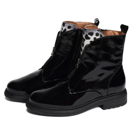 CV6405 Verni Noir, Bottines Rock & Rose