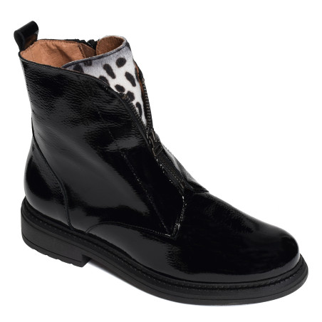 CV6405 Verni Noir, Bottines Rock & Rose