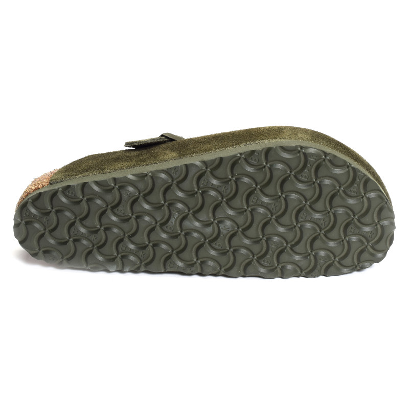 BOSTON SUEDE Kaki, Sabots Birkenstock