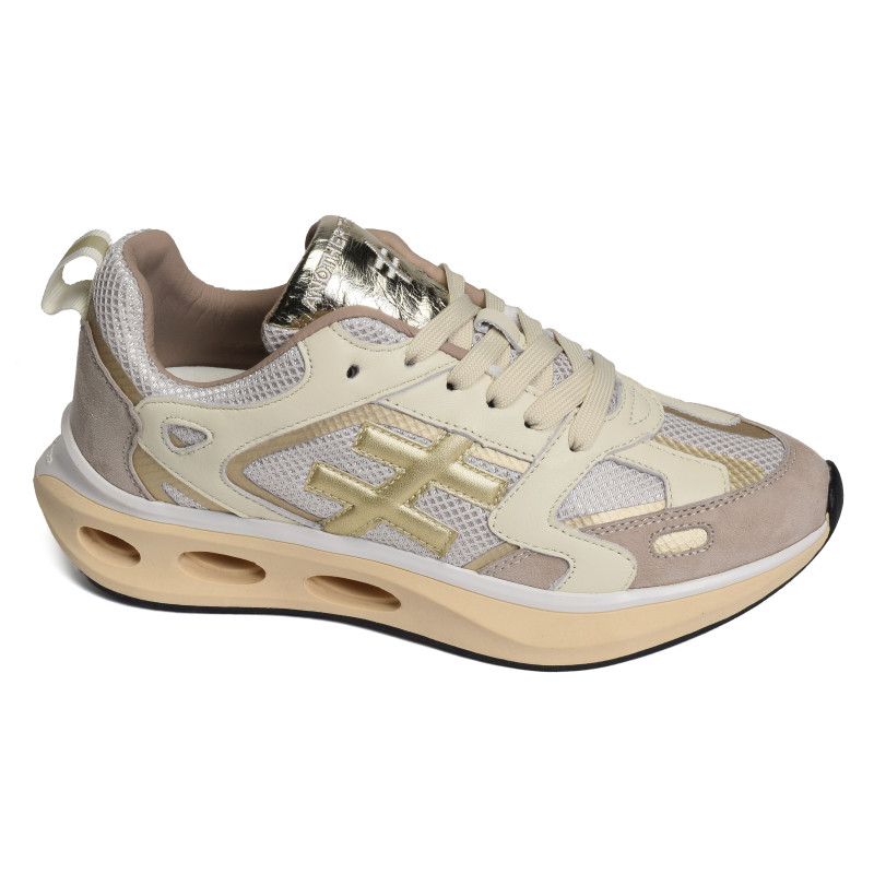 X TRAINER A040 Beige Platine, Baskets running Another Trend