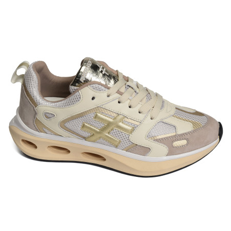 X TRAINER A040 Beige Platine, Baskets running Another Trend