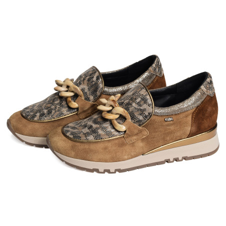 ZOLDON Camel Serpent, Mocassins Geo Reino