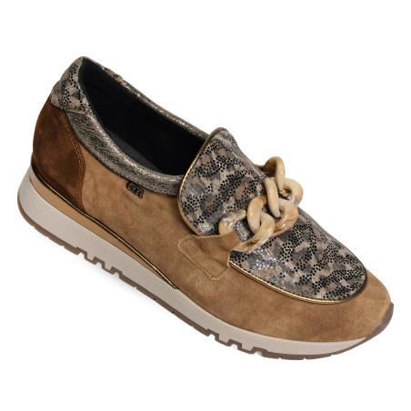 ZOLDON Camel Serpent, Mocassins Geo Reino