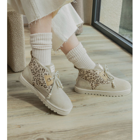 BOULD BOOTS W Léopard Or, Boots Armistice
