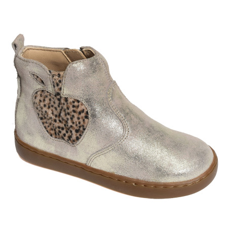 PLAY NEW APPLE Platine Léopard, Chelsea boots Shoopom