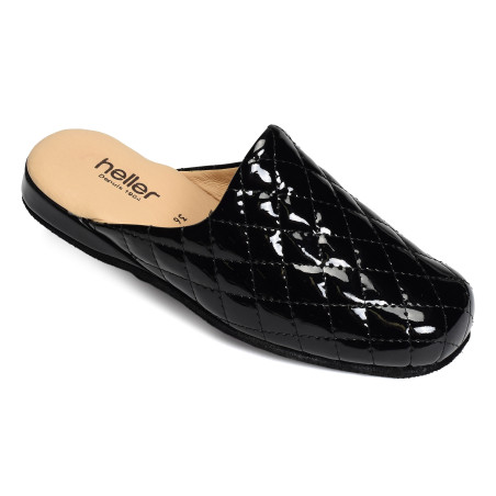 VISTO Verni Noir, Mules Heller