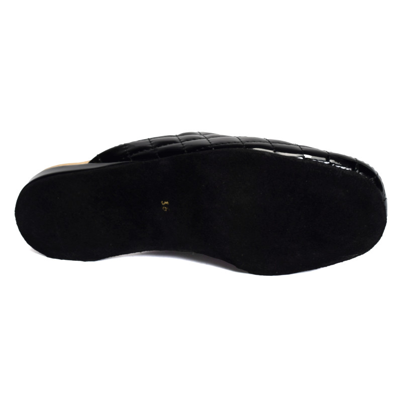 VISTO Verni Noir, Mules Heller