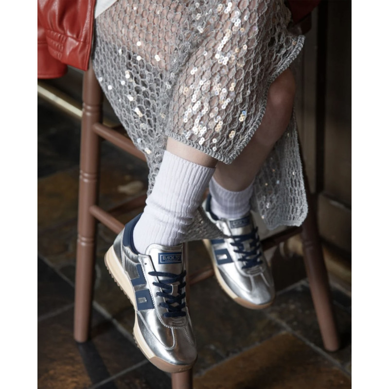 JOGGER METALLIC Argent, Baskets running Back 70