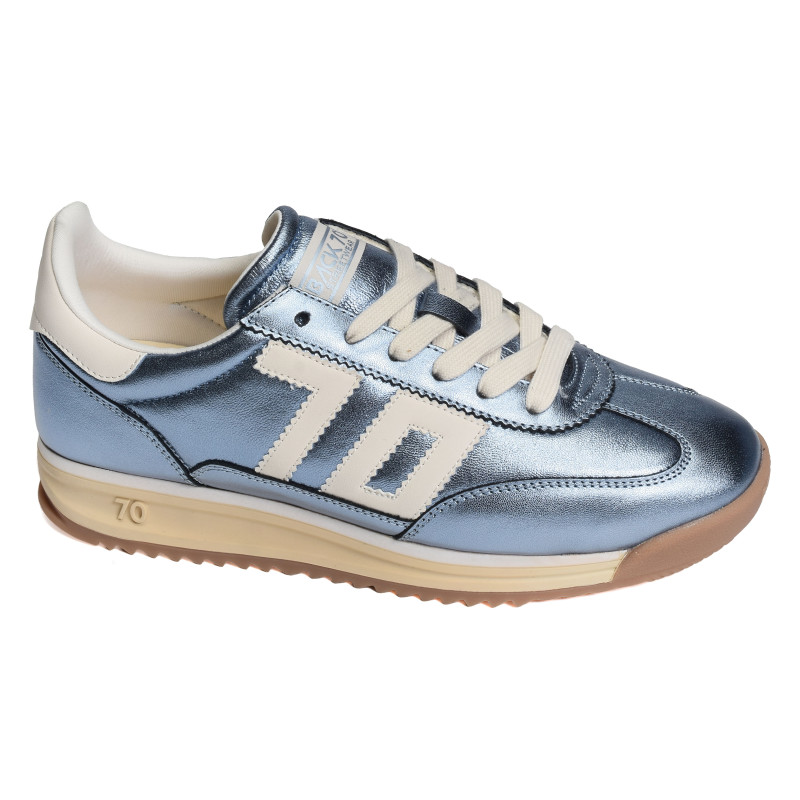 JOGGER METALLIC Bleu Métallisé, Baskets running Back 70