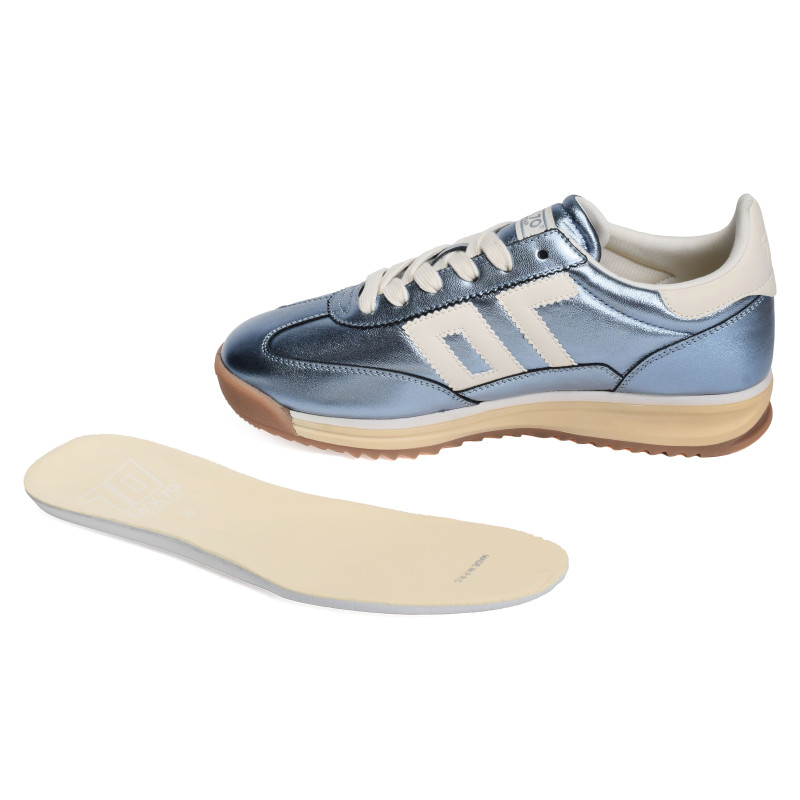 JOGGER METALLIC Bleu Métallisé, Baskets running Back 70