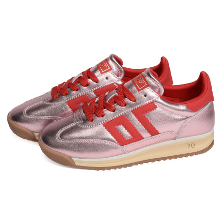 JOGGER METALLIC Rose Rouge, Baskets running Back 70
