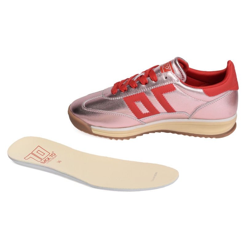 JOGGER METALLIC Rose Rouge, Baskets running Back 70