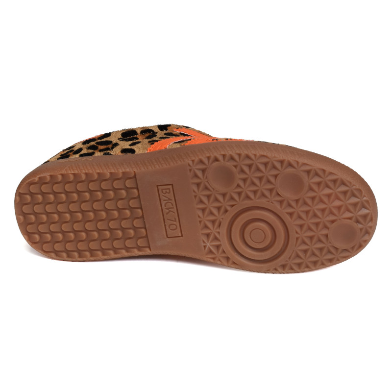 CLOUD LEOPARD Léopard Orange, Sneakers basses Back 70