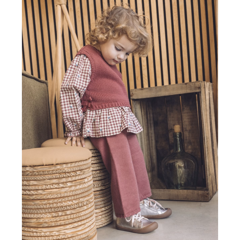 YAKA WALK GIRL Or, Chaussures à Lacets Pom d'Api