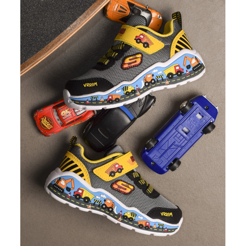 PLAY SCENE Noir Jaune, Baskets running Skechers