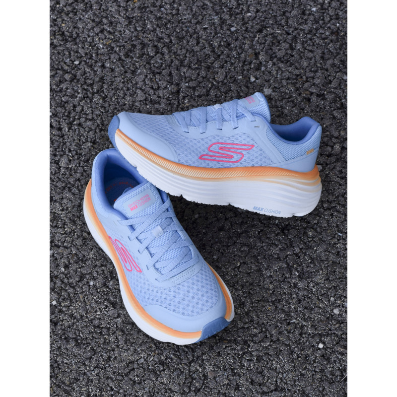 MAX CUSHIONING ENDEAVOUR Bleu Orange, Baskets running Skechers