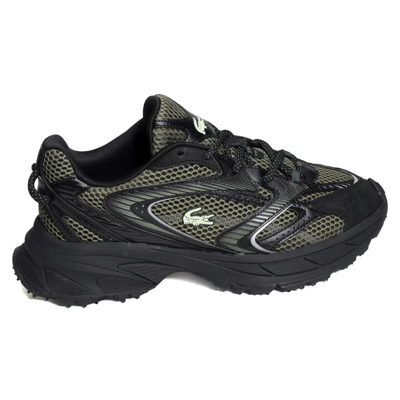 MENS L003 NEO SHOT SNEAKERS Kaki Noir, Sneakers basses Lacoste