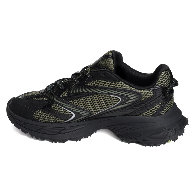 MENS L003 NEO SHOT SNEAKERS Kaki Noir, Sneakers basses Lacoste