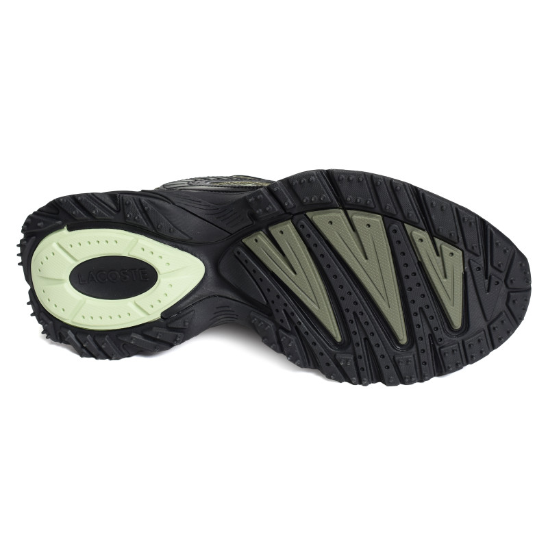 MENS L003 NEO SHOT SNEAKERS Kaki Noir, Sneakers basses Lacoste