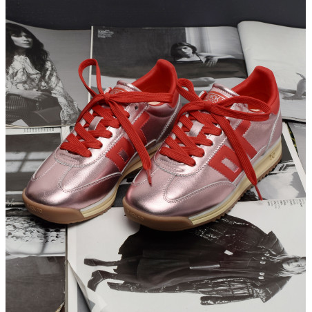 JOGGER METALLIC Rose Rouge, Baskets running Back 70