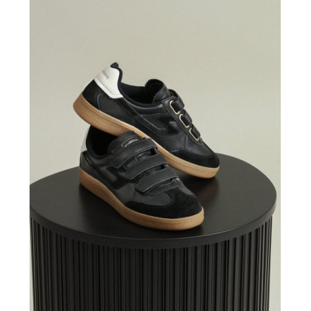 SHEFFIELD STRAPS W Noir Noir, Sneakers basses Schmoove