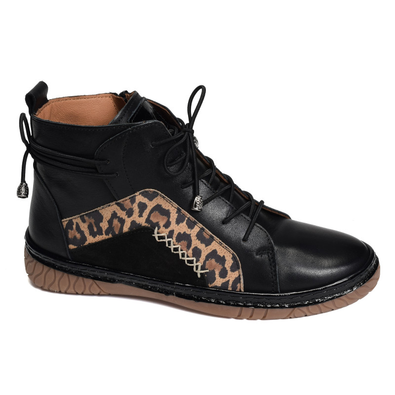 MISAR Noir Léopard, Bottillons Madory