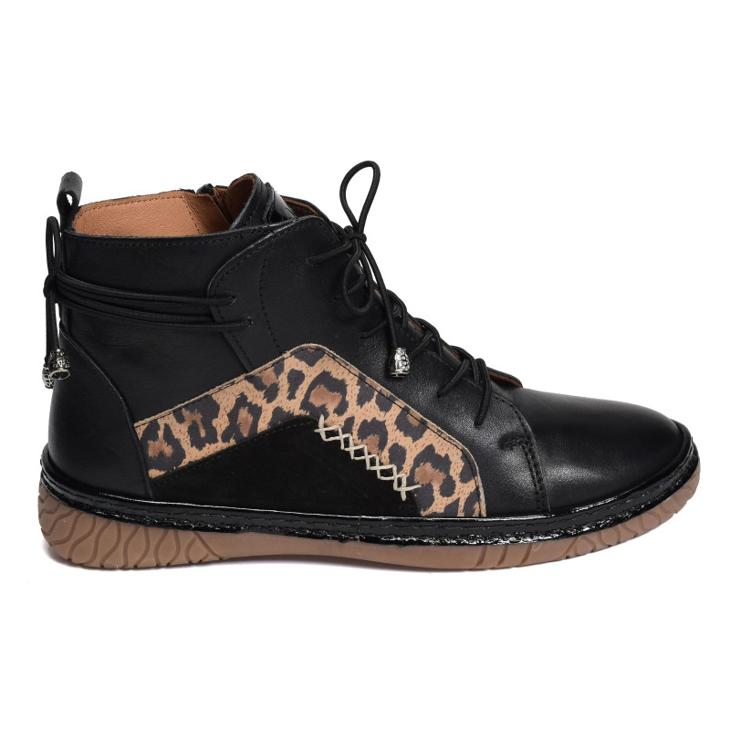 MISAR Noir Léopard, Bottillons Madory