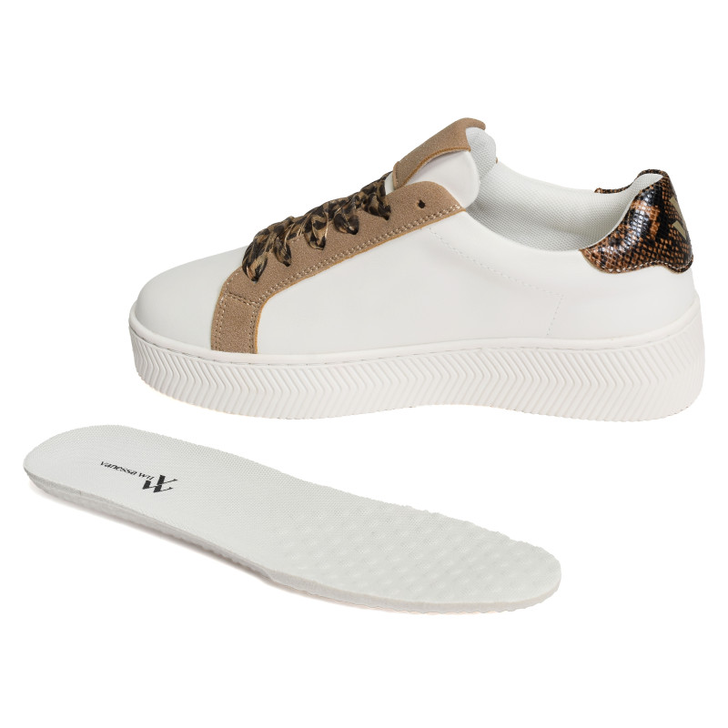 MILIE Blanc Léopard, Sneakers basses Vanessa Wu