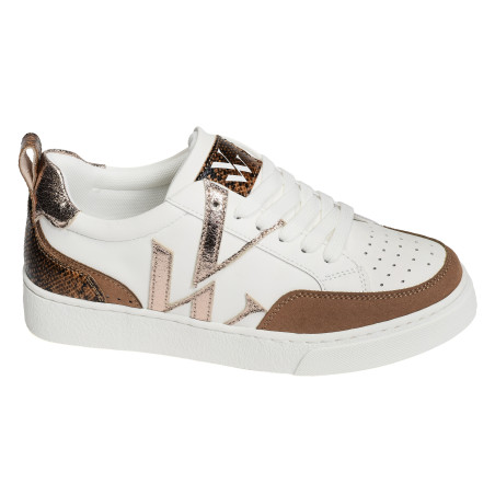 JOYCE Blanc Camel, Sneakers basses Vanessa Wu