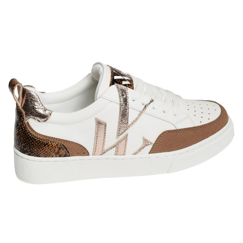 JOYCE Blanc Camel, Sneakers basses Vanessa Wu