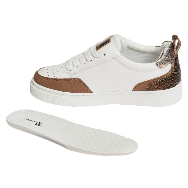 JOYCE Blanc Camel, Sneakers basses Vanessa Wu