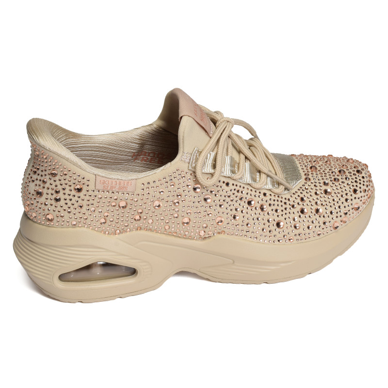 UNO RHINESTONED AIR Beige, Baskets running Skechers