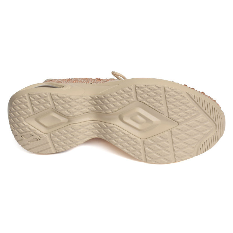 UNO RHINESTONED AIR Beige, Baskets running Skechers