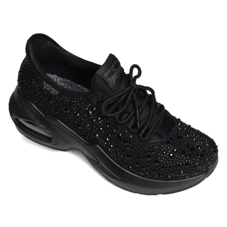 UNO RHINESTONED AIR Noir, Baskets running Skechers