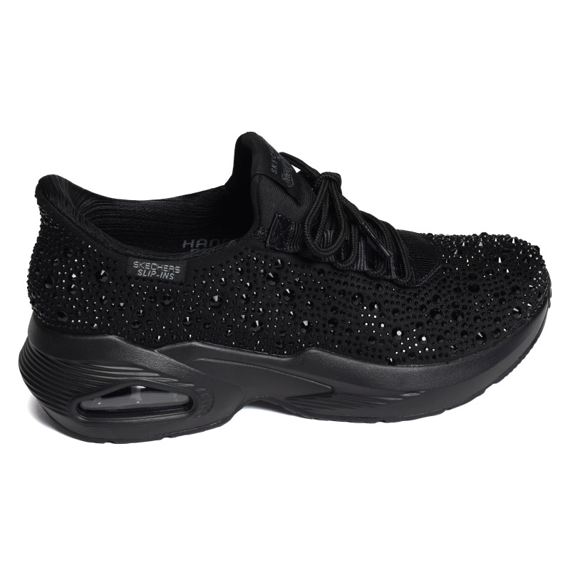 UNO RHINESTONED AIR Noir, Baskets running Skechers