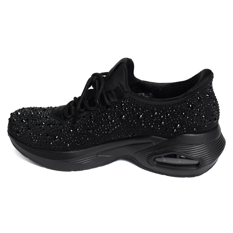 UNO RHINESTONED AIR Noir, Baskets running Skechers