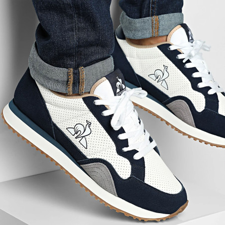 JET STAR Blanc Marine, Baskets running Le Coq Sportif