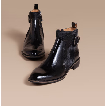 SORMA Verni Noir, Bottines Mam'zelle
