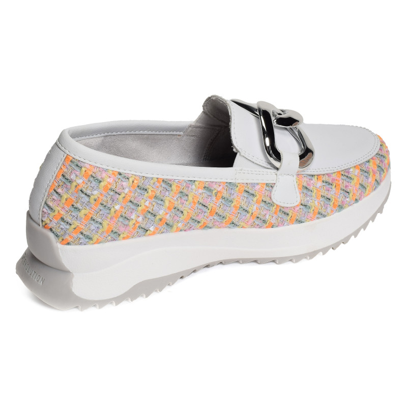 W1303 Blanc Multicolore, Mocassins Rieker