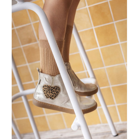 PLAY NEW APPLE Platine Léopard, Chelsea boots Shoopom