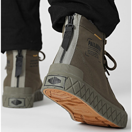 PALLA ACE DETROIT Kaki, Chaussures montantes Palladium