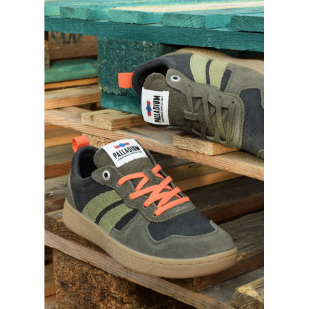 PALLACUP FLAME SDE Kaki, Sneakers basses Palladium