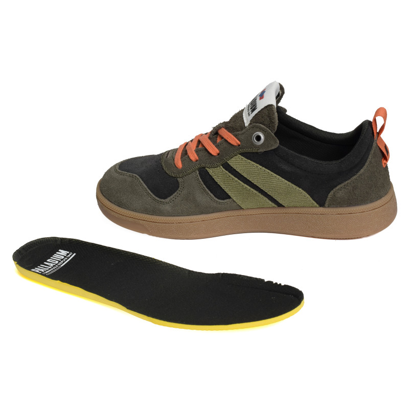 PALLACUP FLAME SDE Kaki, Sneakers basses Palladium