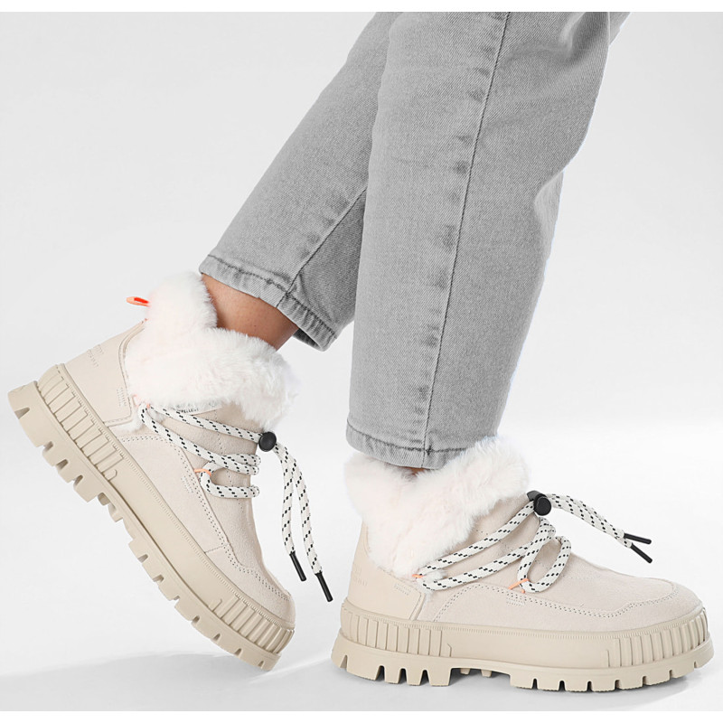 PALLASHOCK LO HIVER Ecru, Boots Palladium