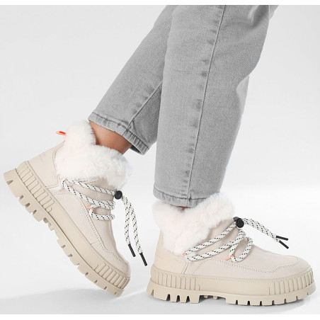 PALLASHOCK LO HIVER Ecru, Boots Palladium