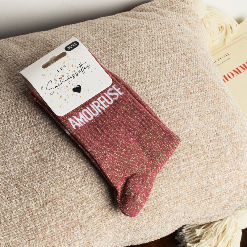 AMOUREUSE Rose Foncé, Chaussettes Les Sachoussettes