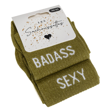 BADASS SEXY Kaki, Chaussettes Les Sachoussettes
