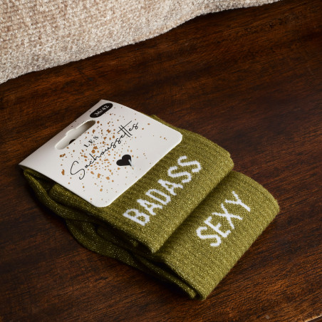 BADASS SEXY Kaki, Chaussettes Les Sachoussettes