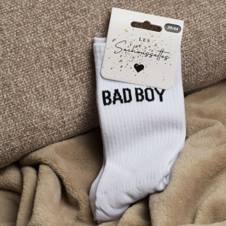 BAD BOY Blanc Noir, Chaussettes Les Sachoussettes
